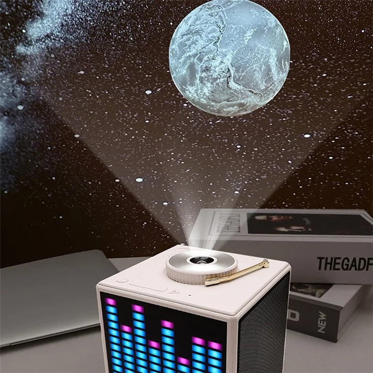 K-1206 Star Projector Night Light White Noise Bluetooth Speaker Sound Pickup Home Decor