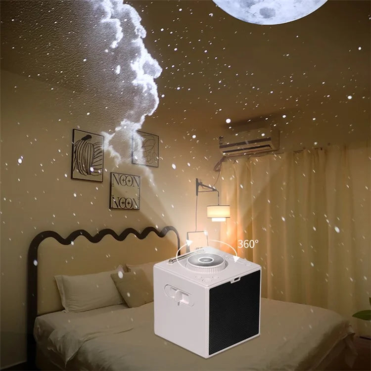 K-1206 Star Projector Night Light White Noise Bluetooth Speaker Sound Pickup Home Decor