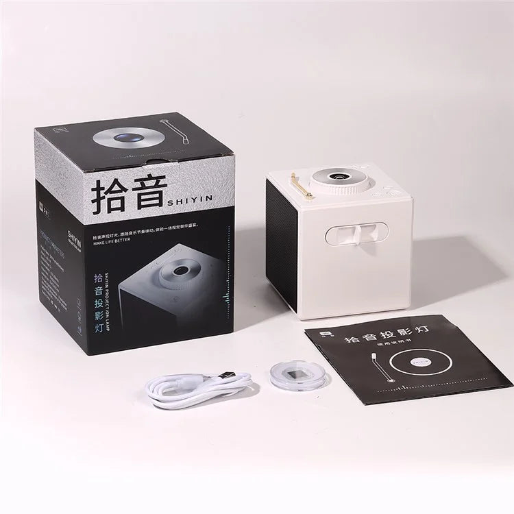 K-1206 Star Projector Night Light White Noise Bluetooth Speaker Sound Pickup Home Decor