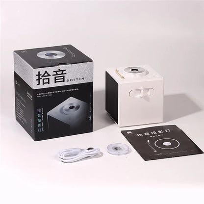 K-1206 Star Projector Night Light White Noise Bluetooth Speaker Sound Pickup Home Decor