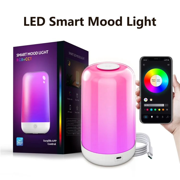 Smart Touch Bedside Lamp Bluetooth Dimmable Color Night Light Outdoor Music Table Lamp