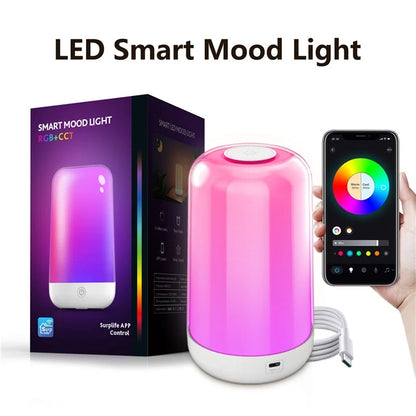 Smart Touch Bedside Lamp Bluetooth Dimmable Color Night Light Outdoor Music Table Lamp