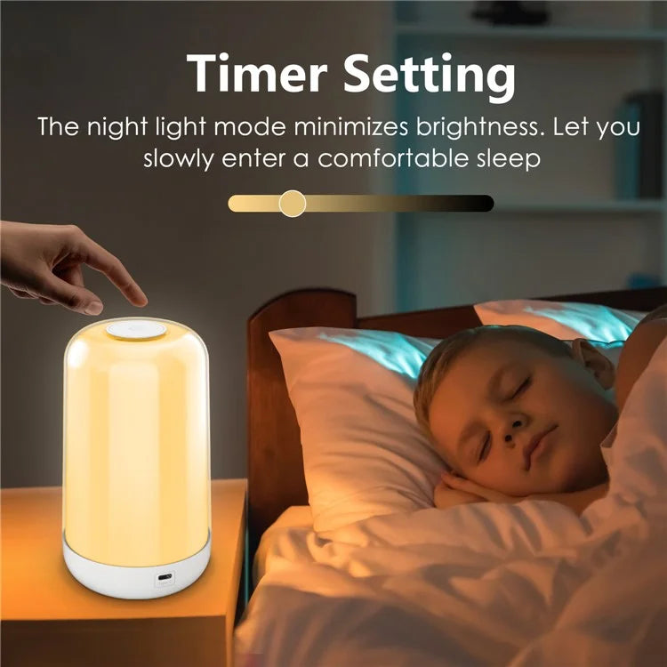 Smart Touch Bedside Lamp Bluetooth Dimmable Color Night Light Outdoor Music Table Lamp