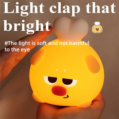 Cute Night Light Children Room Three Gears Cartoon Chicken Leg Timing Bedside Lamp