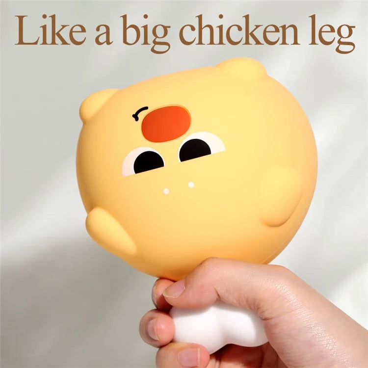 Cute Night Light Children Room Three Gears Cartoon Chicken Leg Timing Bedside Lamp