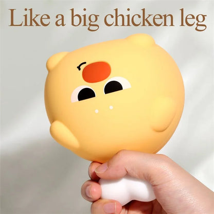 Cute Night Light Children Room Three Gears Cartoon Chicken Leg Timing Bedside Lamp