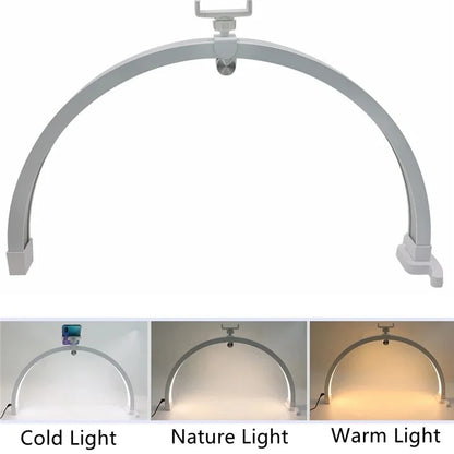 M12X 56cm Touch Control Foldable Desk Nail Light 3 Color Temperature LED Half Moon Lamp