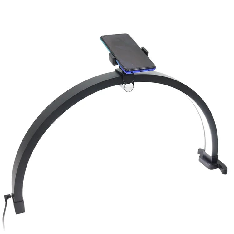 M12X 56cm Touch Control Foldable Desk Nail Light 3 Color Temperature LED Half Moon Lamp