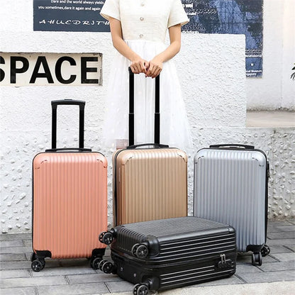 Adult Student 20-Inch Suitcase PC+ABS 34x24x50cm Lock Design Carry On Luggage