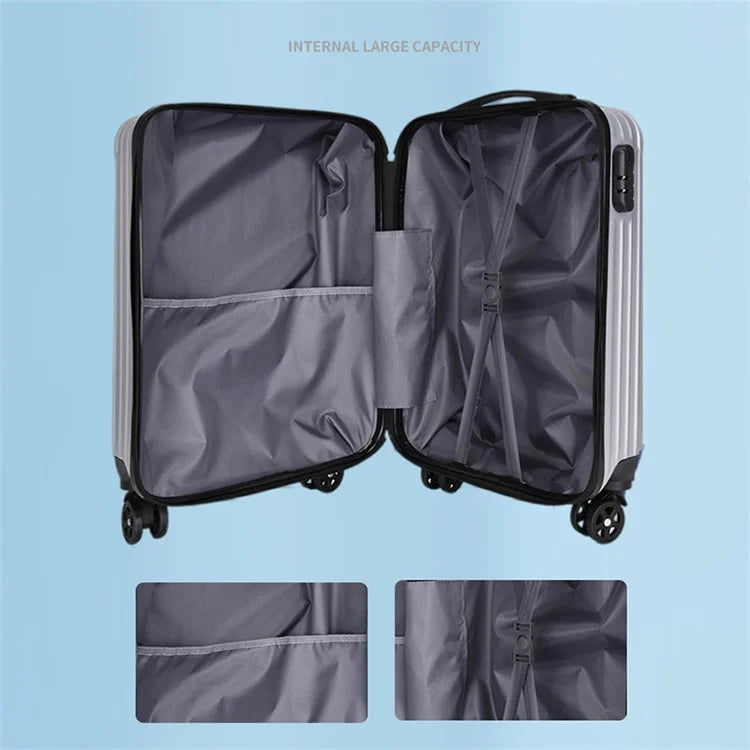 Adult Student 20-Inch Suitcase PC+ABS 34x24x50cm Lock Design Carry On Luggage