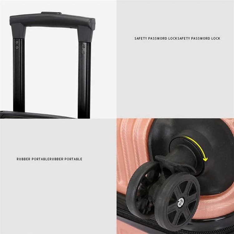 Adult Student 20-Inch Suitcase PC+ABS 34x24x50cm Lock Design Carry On Luggage