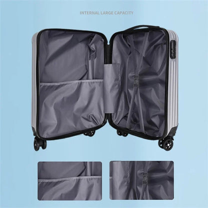 Adult Student 20-Inch Suitcase PC+ABS 34x24x50cm Lock Design Carry On Luggage