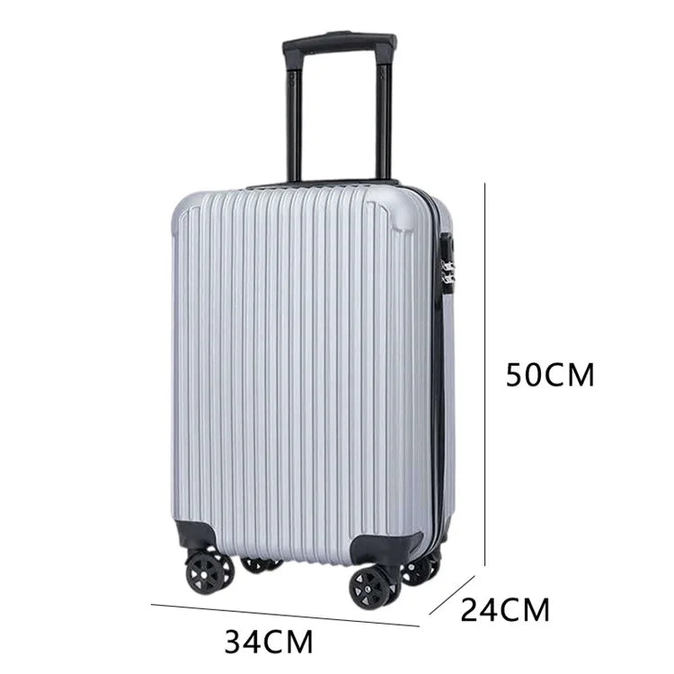 Adult Student 20-Inch Suitcase PC+ABS 34x24x50cm Lock Design Carry On Luggage