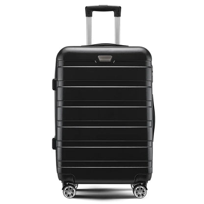 24-Inch Checked Luggage Case Pull Trolley Bag Suitcase Baggage, 39x26x64cm