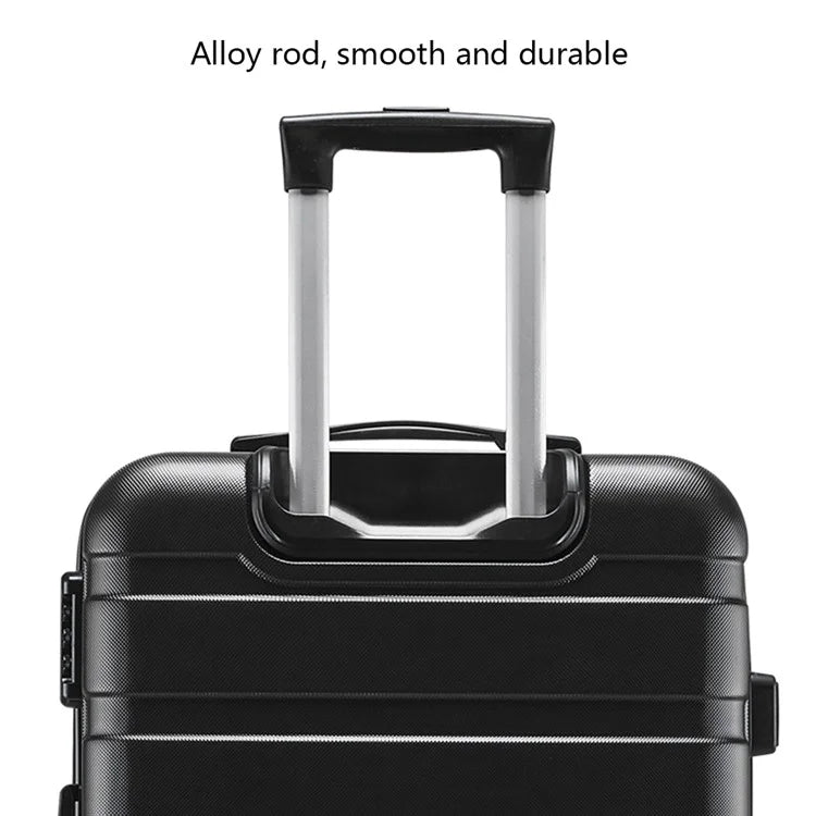 24-Inch Checked Luggage Case Pull Trolley Bag Suitcase Baggage, 39x26x64cm
