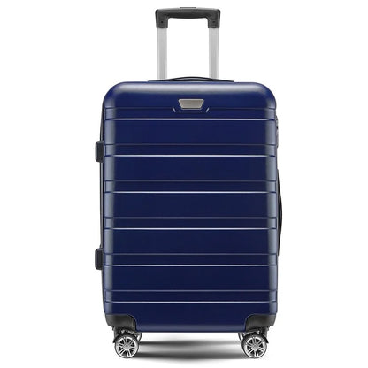 24-Inch Checked Luggage Case Pull Trolley Bag Suitcase Baggage, 39x26x64cm