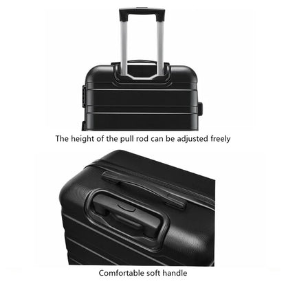 24-Inch Checked Luggage Case Pull Trolley Bag Suitcase Baggage, 39x26x64cm