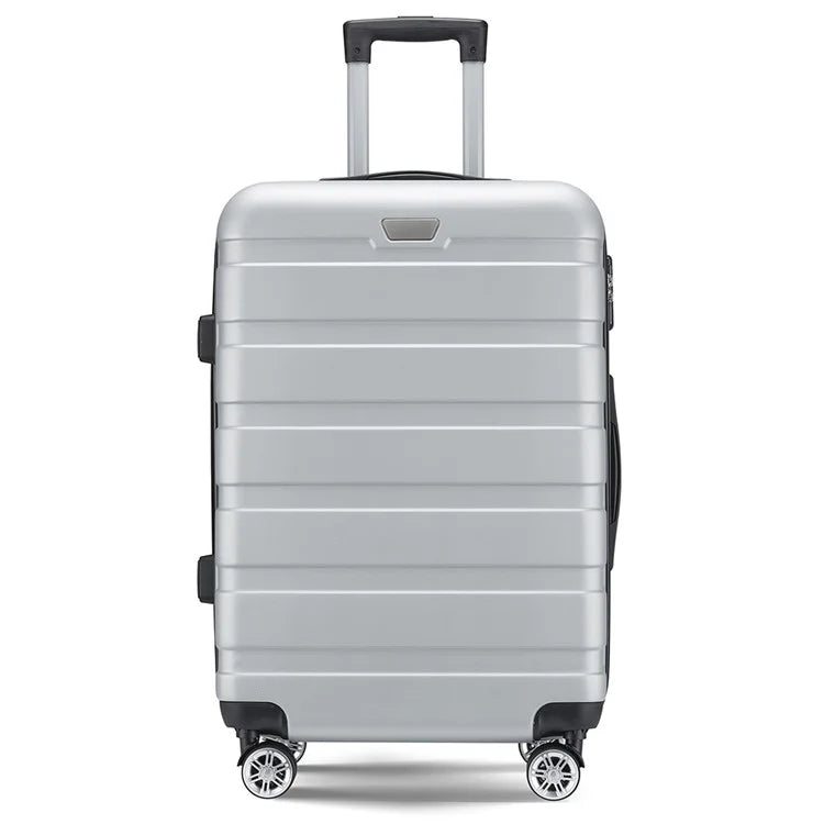 24-Inch Checked Luggage Case Pull Trolley Bag Suitcase Baggage, 39x26x64cm