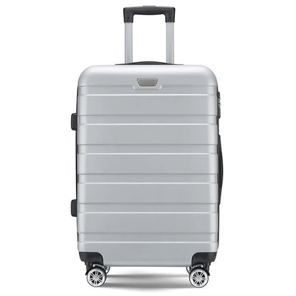 24-Inch Checked Luggage Case Pull Trolley Bag Suitcase Baggage, 39x26x64cm