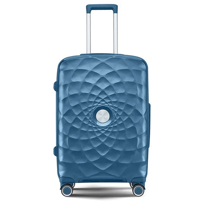 20-Inch PP Shell Carry On Luggage 4 Spinner Wheels Suitcase Trolley Case, 57x34x23cm