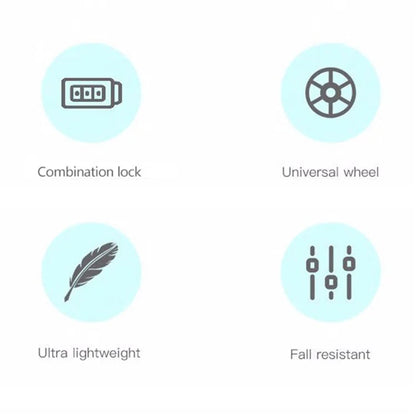 20-Inch PP Shell Carry On Luggage 4 Spinner Wheels Suitcase Trolley Case, 57x34x23cm