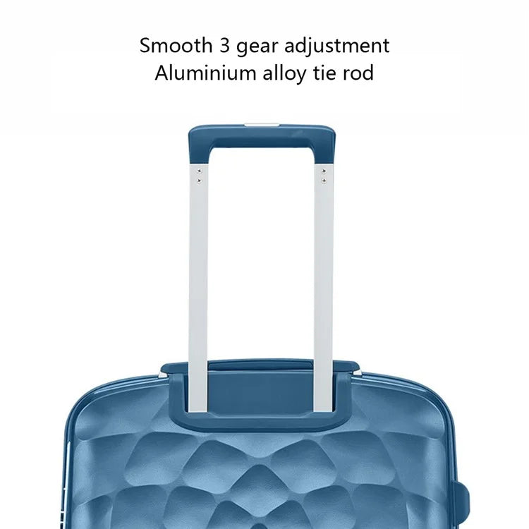 20-Inch PP Shell Carry On Luggage 4 Spinner Wheels Suitcase Trolley Case, 57x34x23cm