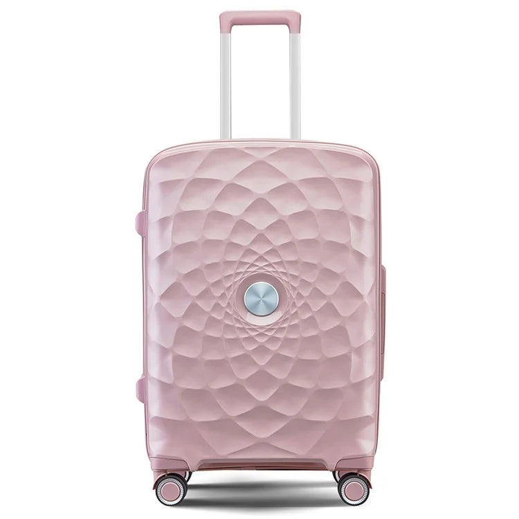 20-Inch PP Shell Carry On Luggage 4 Spinner Wheels Suitcase Trolley Case, 57x34x23cm