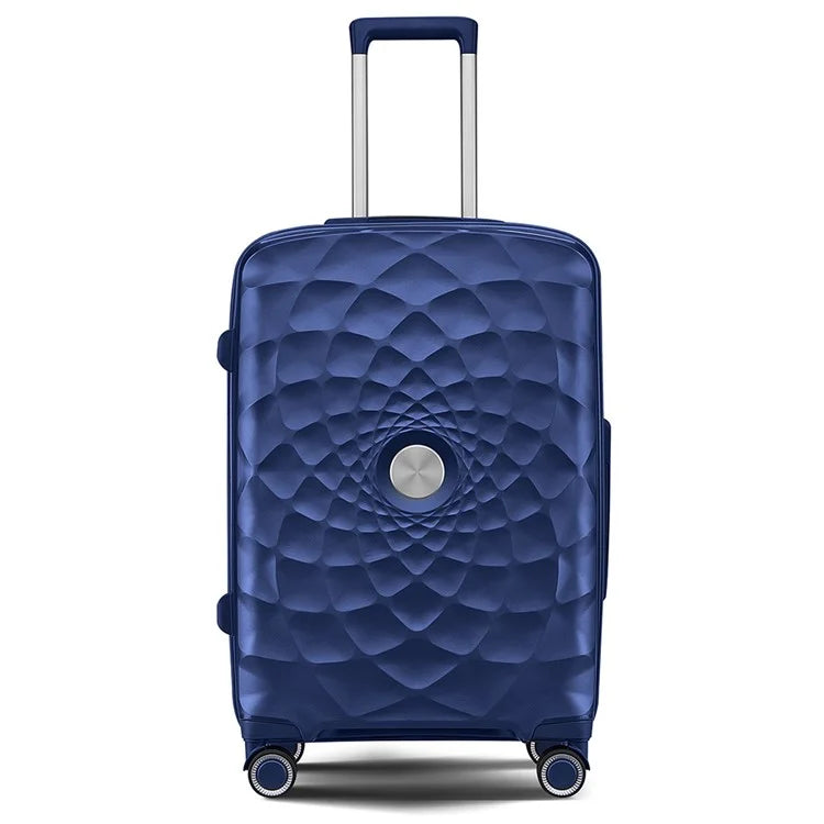 20-Inch PP Shell Carry On Luggage 4 Spinner Wheels Suitcase Trolley Case, 57x34x23cm