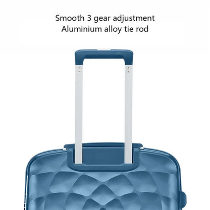 20-Inch PP Shell Carry On Luggage 4 Spinner Wheels Suitcase Trolley Case, 57x34x23cm