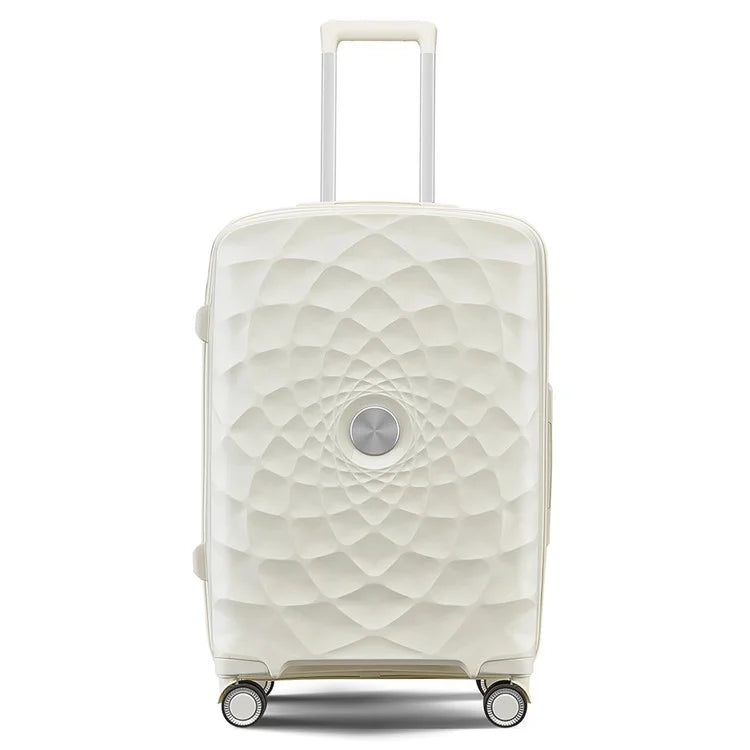 20-Inch PP Shell Carry On Luggage 4 Spinner Wheels Suitcase Trolley Case, 57x34x23cm