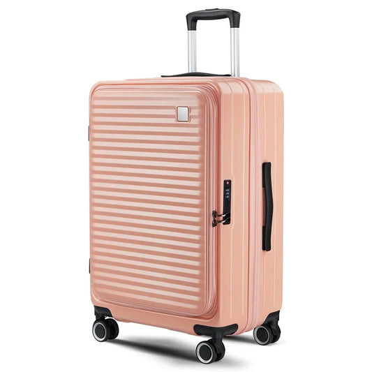 28 Inch Suitcase with TSA Lock Front Opening ABS+PC Shell Business Luggage, 30x49x77cm