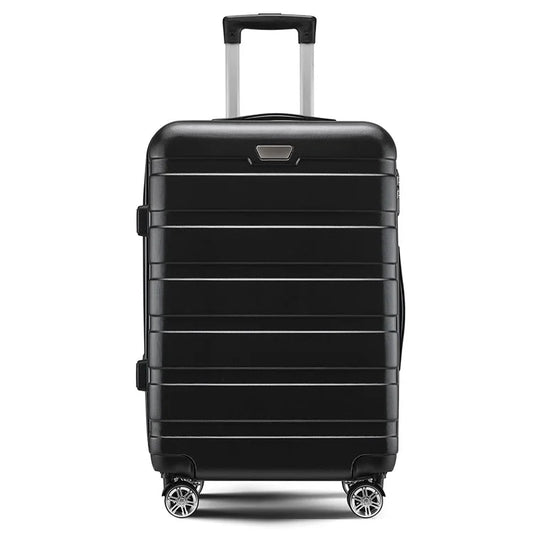 20 Inch Suitcase ABS Shell Carry On Luggage 4 Spinner Wheels Trolley Case, 33x23x55cm