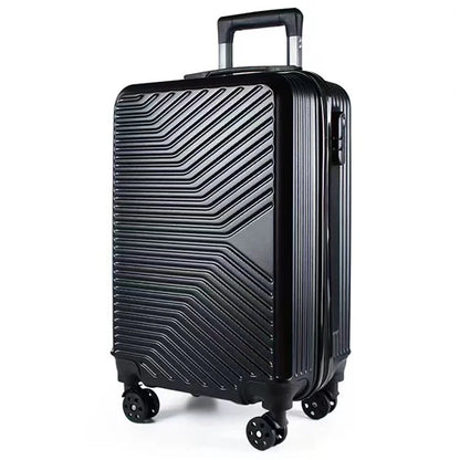Stripe Design 20-inch ABS+PP Suitcase Silent Universal Wheels Travel Trolley Case, 36x23x50cm