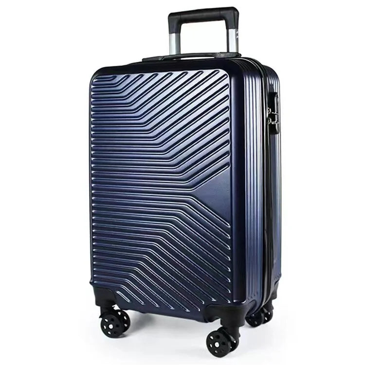 Stripe Design 20-inch ABS+PP Suitcase Silent Universal Wheels Travel Trolley Case, 36x23x50cm