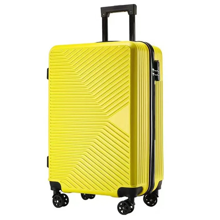 Stripe Design 20-inch ABS+PP Suitcase Silent Universal Wheels Travel Trolley Case, 36x23x50cm