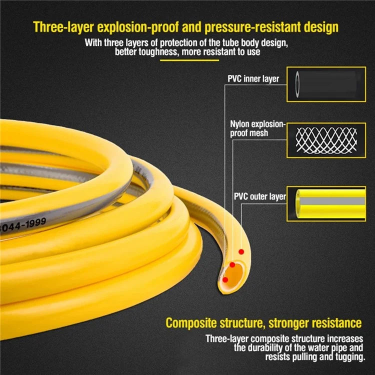 High Pressure Car Washing Spray Nozzle Aluminum Alloy Car Cleaning Watering Spray Gun with 10m Water Hose