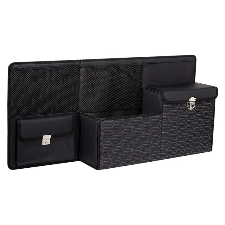 PU Leather Car Trunk Organizer Hanging Box Large Capacity Folding Storage Bag
