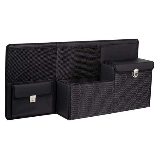 PU Leather Car Trunk Organizer Hanging Box Large Capacity Folding Storage Bag