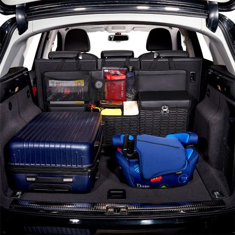 PU Leather Car Trunk Organizer Hanging Box Large Capacity Folding Storage Bag