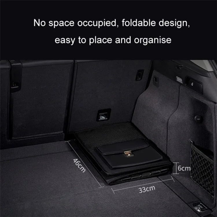 PU Leather Car Trunk Organizer Hanging Box Large Capacity Folding Storage Bag