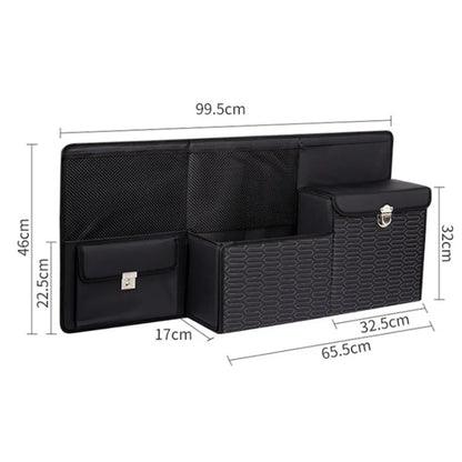 PU Leather Car Trunk Organizer Hanging Box Large Capacity Folding Storage Bag