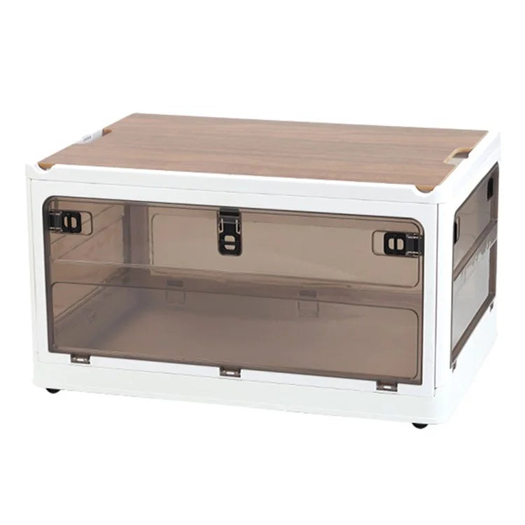 48 x 33.5 x 26cm 5-Sided Doors Folding Storage Box PP Household Organizer Container, Size: M