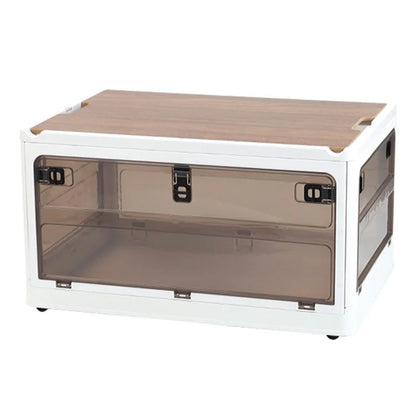 48 x 33.5 x 26cm 5-Sided Doors Folding Storage Box PP Household Organizer Container, Size: M