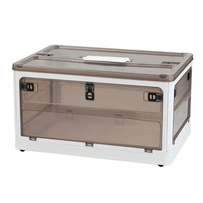 48 x 33.5 x 26cm 5-Sided Doors Folding Storage Box PP Household Organizer Container, Size: M