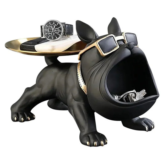 550 Big Mouth Bulldog Design Keys Storage Tray Ornament Porch Shoe Cabinet Decoration
