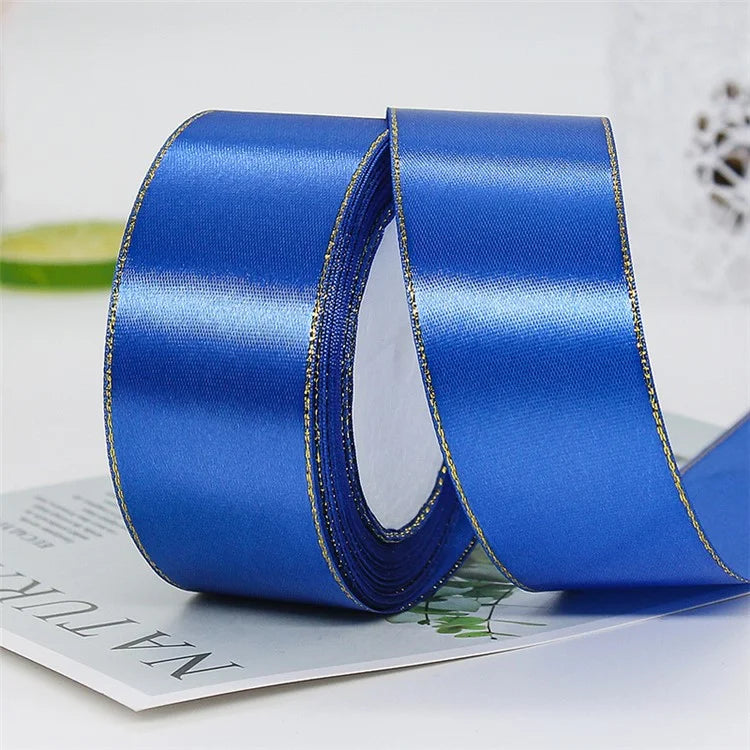 4cm Christmas Gift Wrapping Satin Ribbon for Wedding Party Decoration, Length: 22m