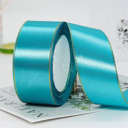 4cm Christmas Gift Wrapping Satin Ribbon for Wedding Party Decoration, Length: 22m