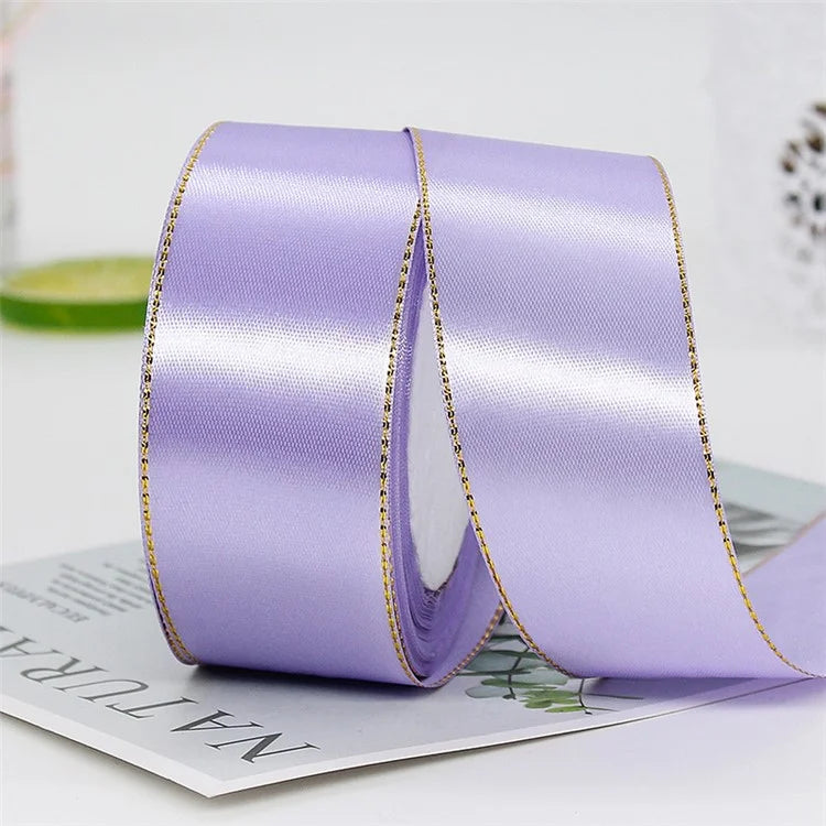 4cm Christmas Gift Wrapping Satin Ribbon for Wedding Party Decoration, Length: 22m