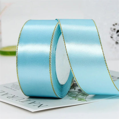 4cm Christmas Gift Wrapping Satin Ribbon for Wedding Party Decoration, Length: 22m