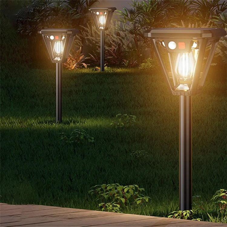 Solar Power Outdoor Waterproof Light Garden Yard Lawn Ground Inserting Tungsten Lamp